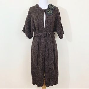 Vera Wang Wool Belted Sweater